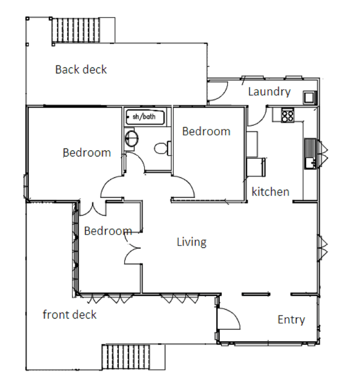 Cottage floor plan