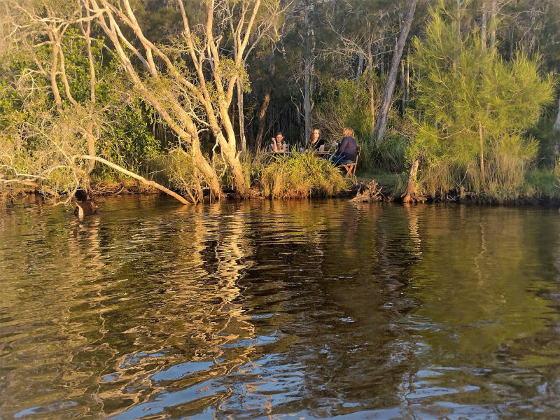 Canoe on Lake Weyba
